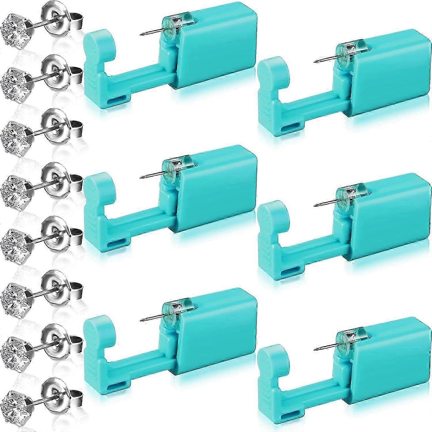 6 Pieces Ear Piercing Gun Kit Disposable Nose Piercer Self Ear Pierce Kit with