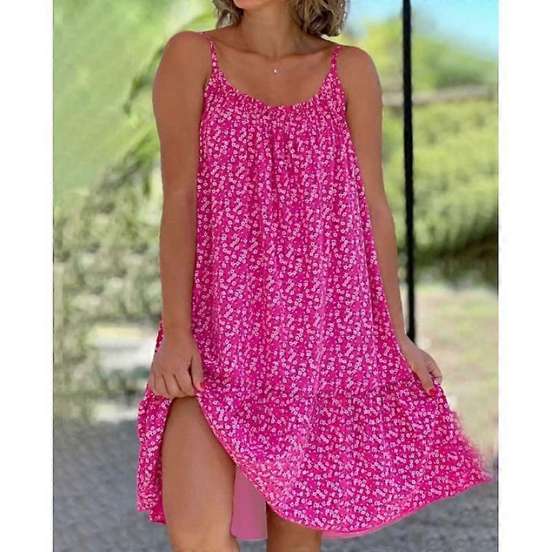 Large size floral halter dress