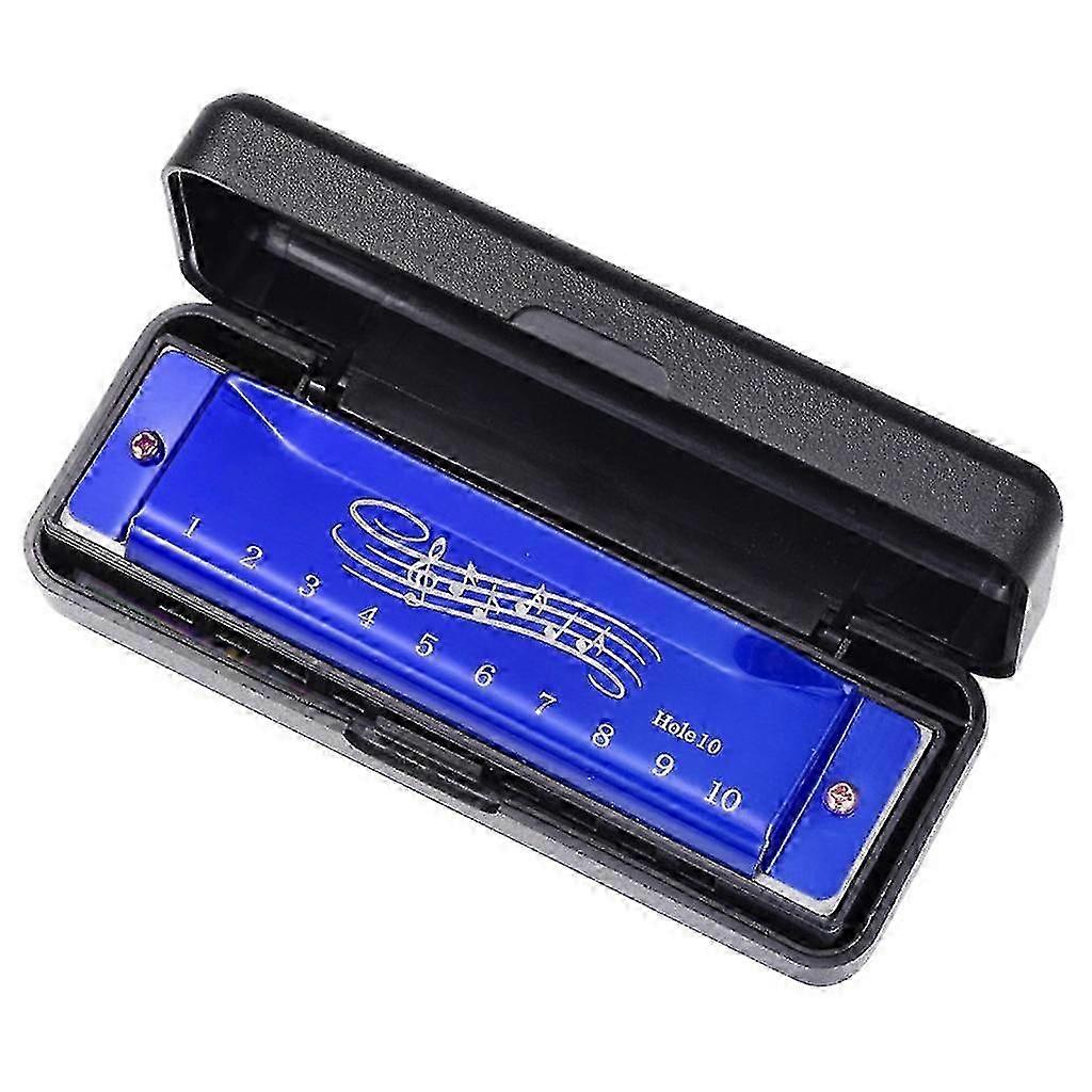 Harmonica 10 Hole 20 Tones Chromatic Mouth Harmonica Chromatic Harmonica  Blue