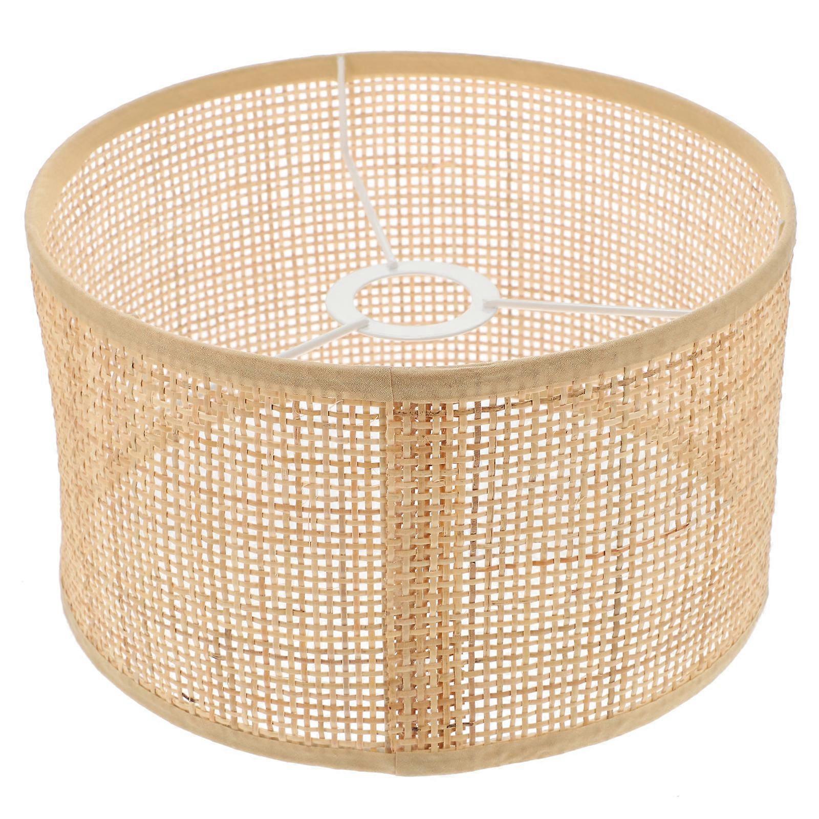 Rustic Style Rattan Weaving Hanging Lampshade Cover for Lamp Decor