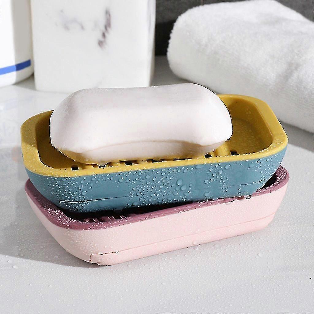Double Layer Soap Rack No Drilling Wall Mounted Soap Drain Holder Soap Dish