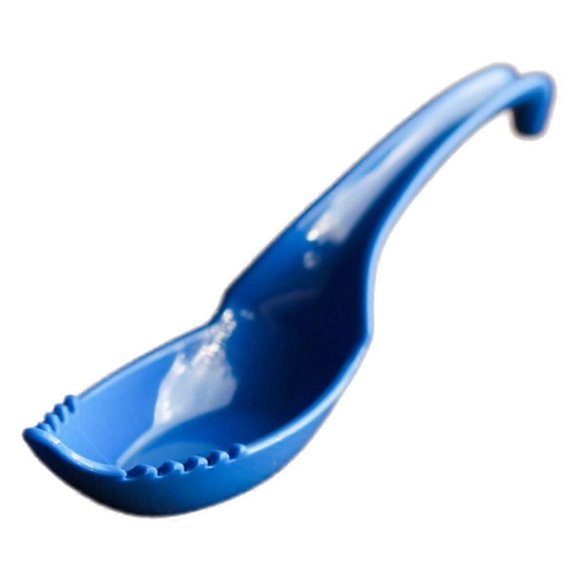 2-in-1 Ramen Soup Spoon Suitable for Camping Practical Ramen Tableware Blue