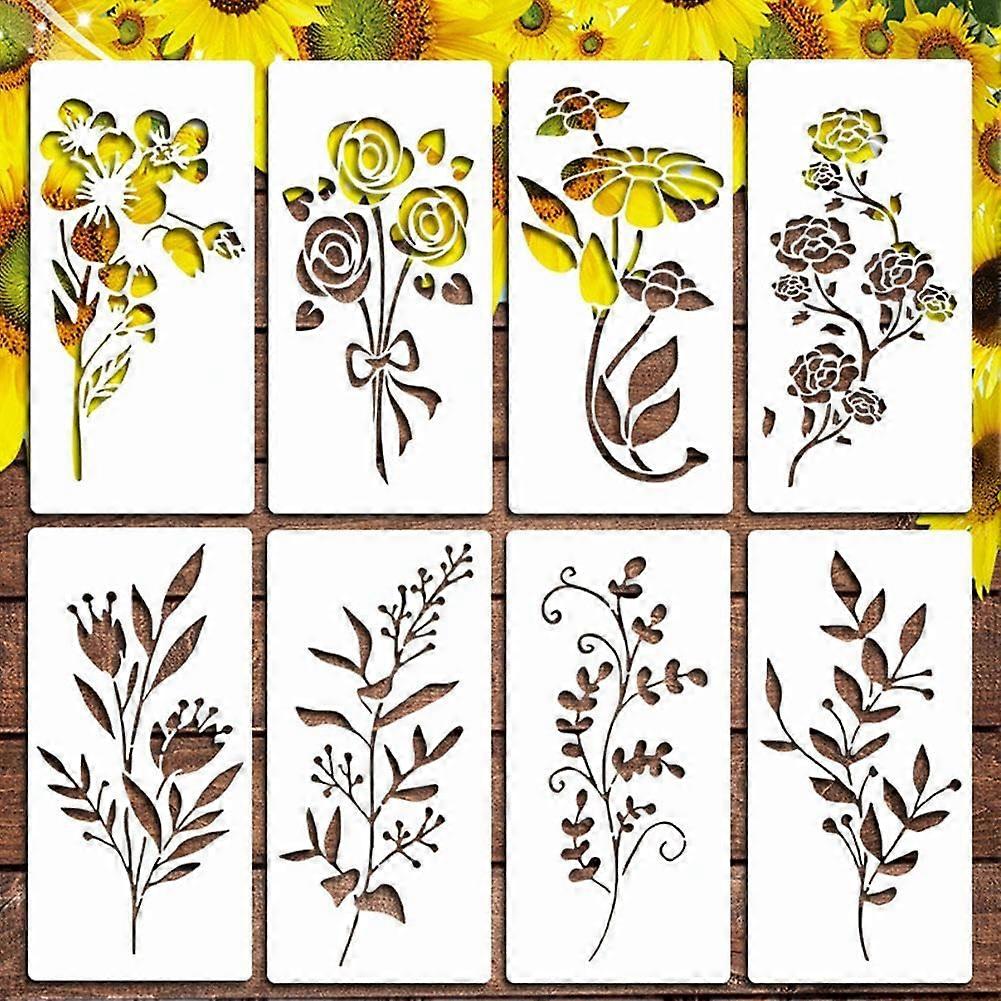 Hochaussehende Grosse Blumenform Hollow Sugar Stencils Set For Baking Cake Mold Decoration Template K4I2 C8 8-Piece
