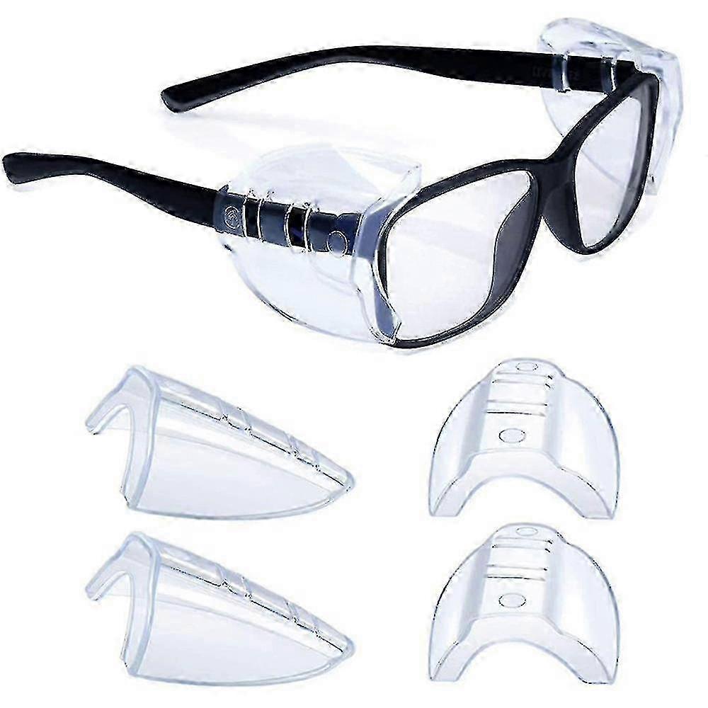 2025 Universal Durable Clear Side Shield Protections For Eyeglasses Safety Glasses-Good