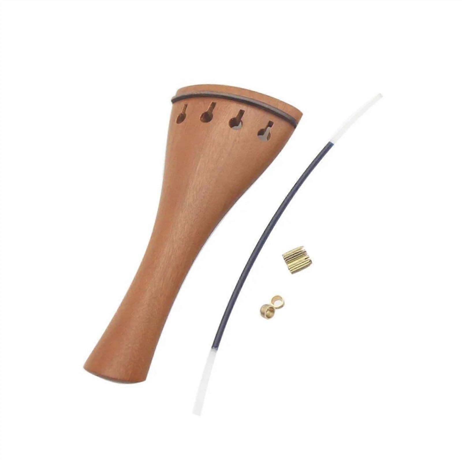 Violin Accessories Wooden 4/4 3/4 Violin Tailpiece Jujube with Tail Rope Adjustable String Instrument Brown