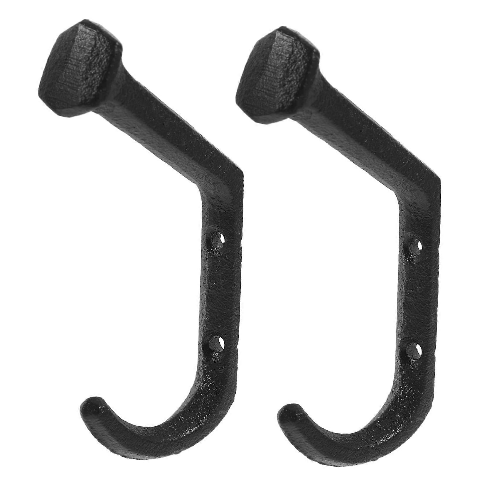 2 Pieces Retro Hooks Rustic Coat Rack Decorative Hooks for Wall Farmhouse Coat Hooks Large Wall Hooks Vintage Coat Hooks Rustic Wall Mount Iron Coffee