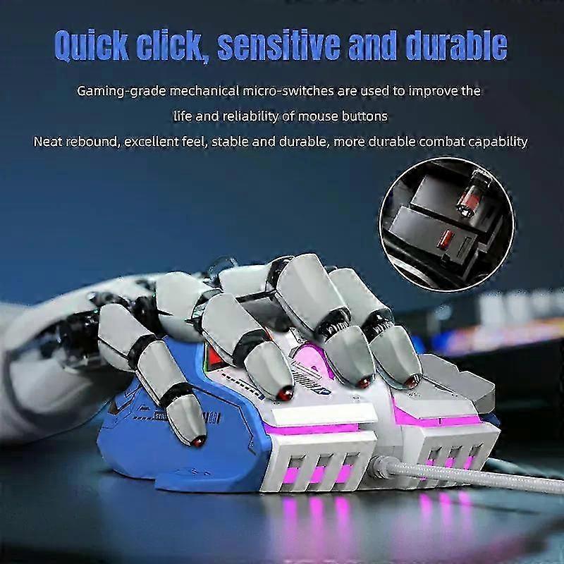 Wired Gaming Mouse with RGB Backlights, 10 Programmable Keys, Mech Design, 12800DPI