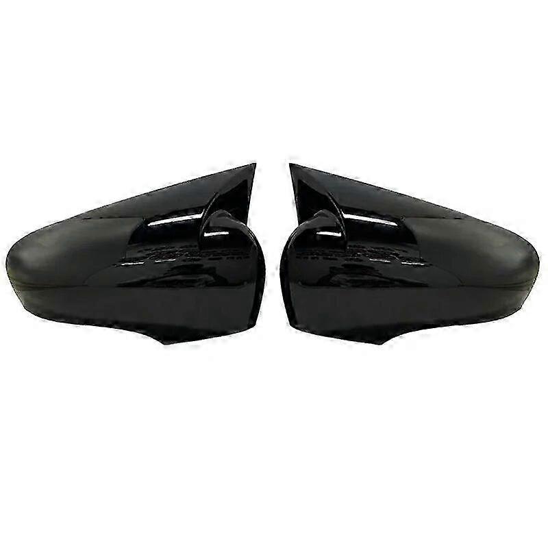 Premium Bat Style High Quality ABS Plastic 2 Pcs Mirror Cover Caps Gloss Black for Compatible with Renault Clio 4 2012 - 2019