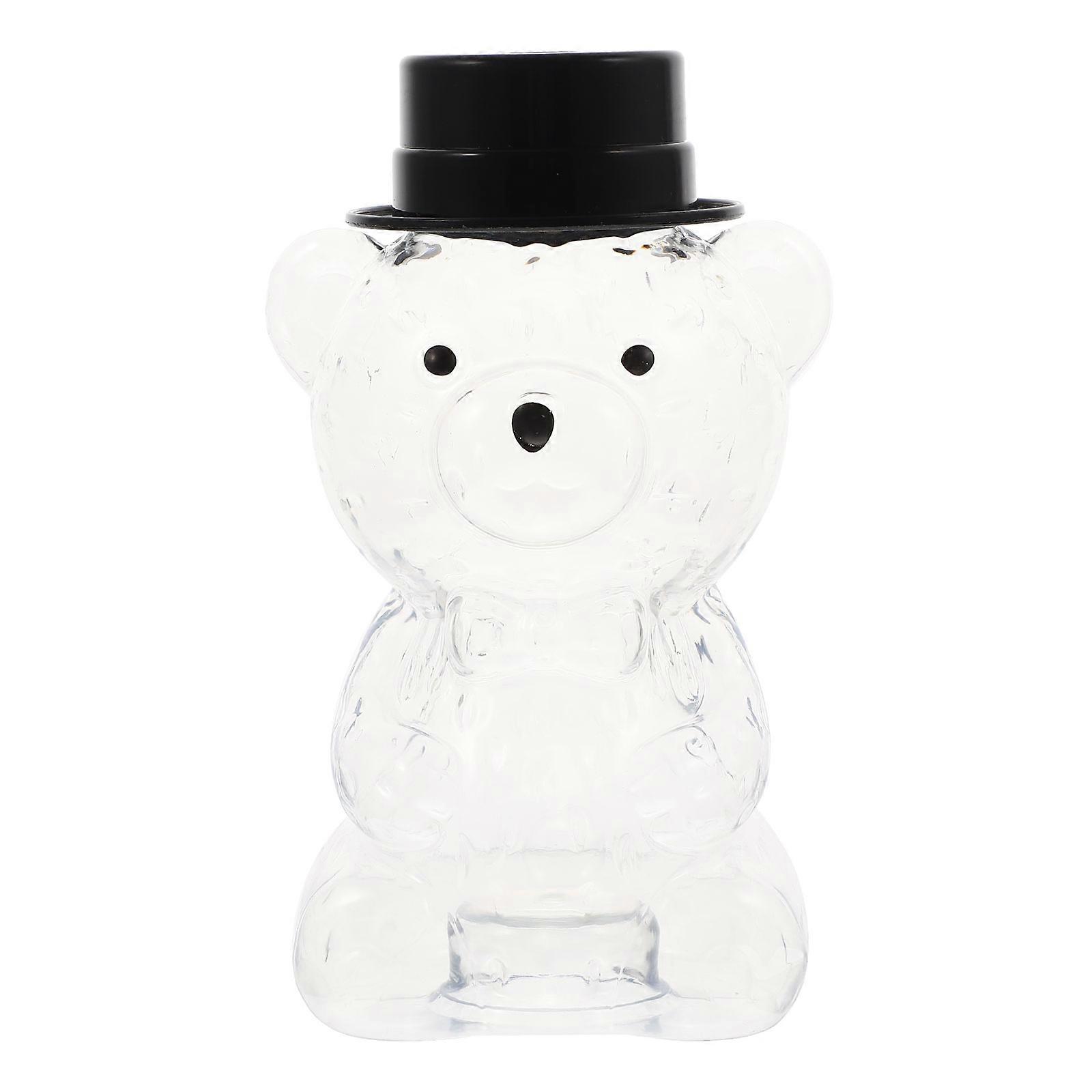 Empty Honey Bear Bottle Transparent Drinking Bottle For Family 6Pcs Thick Bottom Reusable Bottles For Drinks