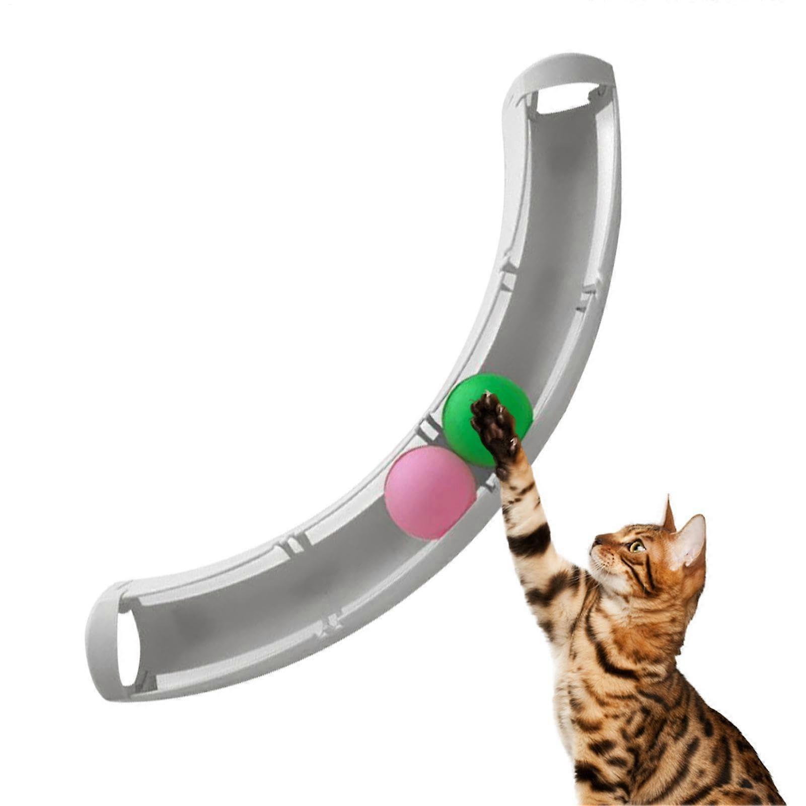 Cat Rail Toy, Interactive Cat Ball Track Mental Physical Exercise for All Breeds