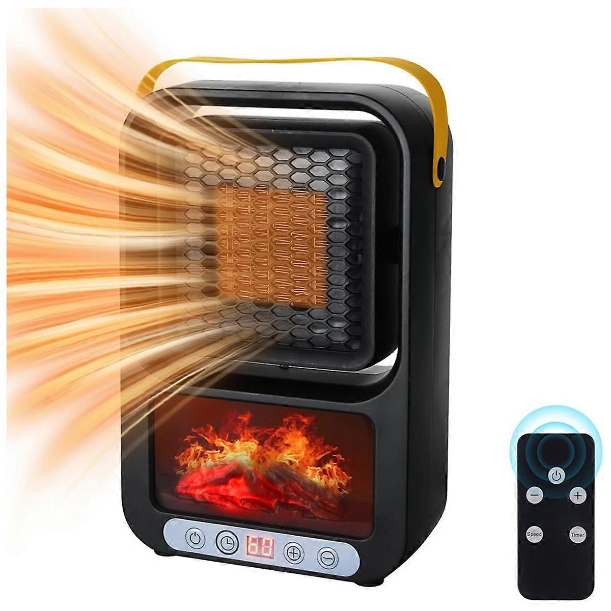 Realistic 3D Flame Mini Room Smart Heater US Plug