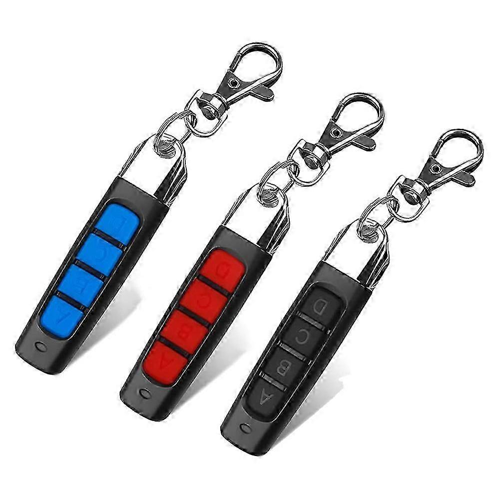 3 Pcs Universal 4 Key Buttons Garage Door Opener Remote Control Duplicator New Garage Gate Door Remote Control 433MHZ