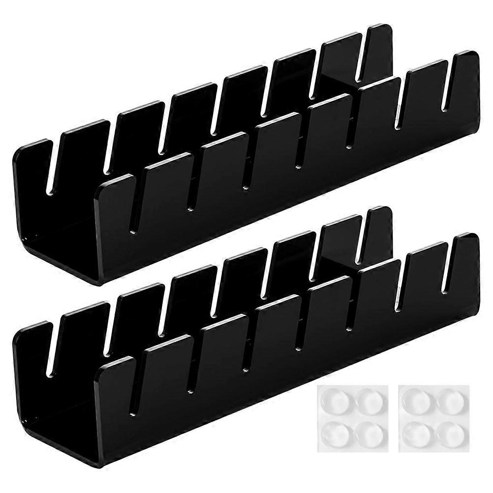 Hat Display Rack Hat Holder for Home Organization Minimalist Design Acrylic Black 29.00X7.60X5.80CM Space Saving 1Set