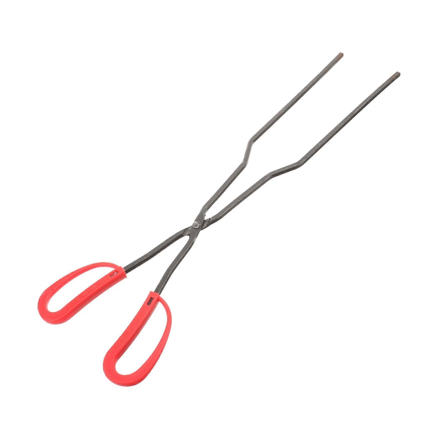 Kaminzange Iron Fireplace Tongs, Versatile Firewood Grabber And Grill Tong For Safe Fireplaces And Camping, Durable