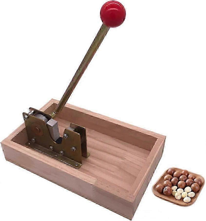 Durable Shell Cracker Opener with Wooden Organizer for Nuts & Walnuts