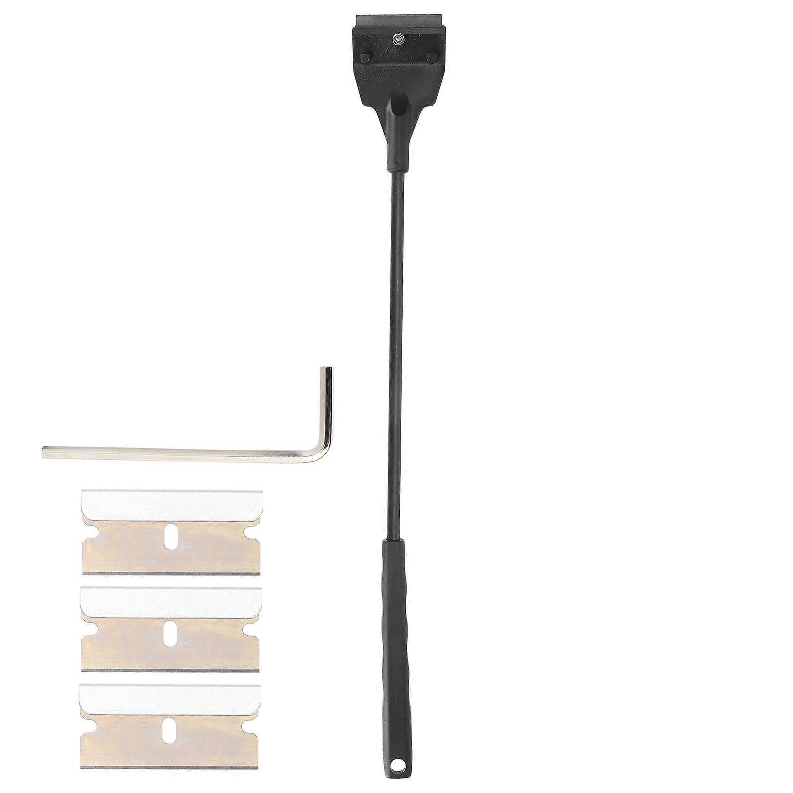 Aquarium Algae Scraper Small Fish Tank Glass Long Handle Cleaner with Replaceable Blades