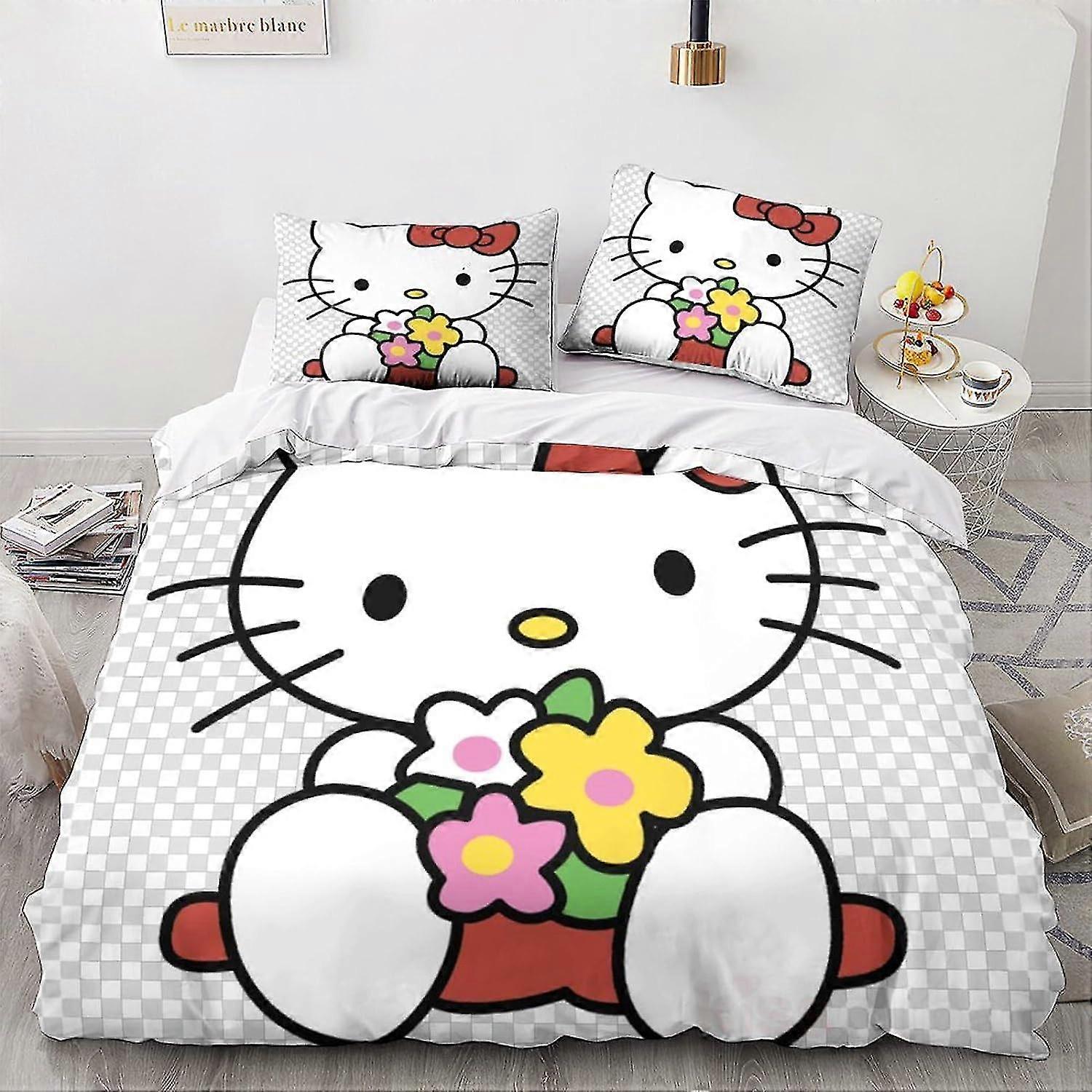 Ultra Soft Reversible Bedding Set with Anime Characters Microfiber Comforter Cover Protector