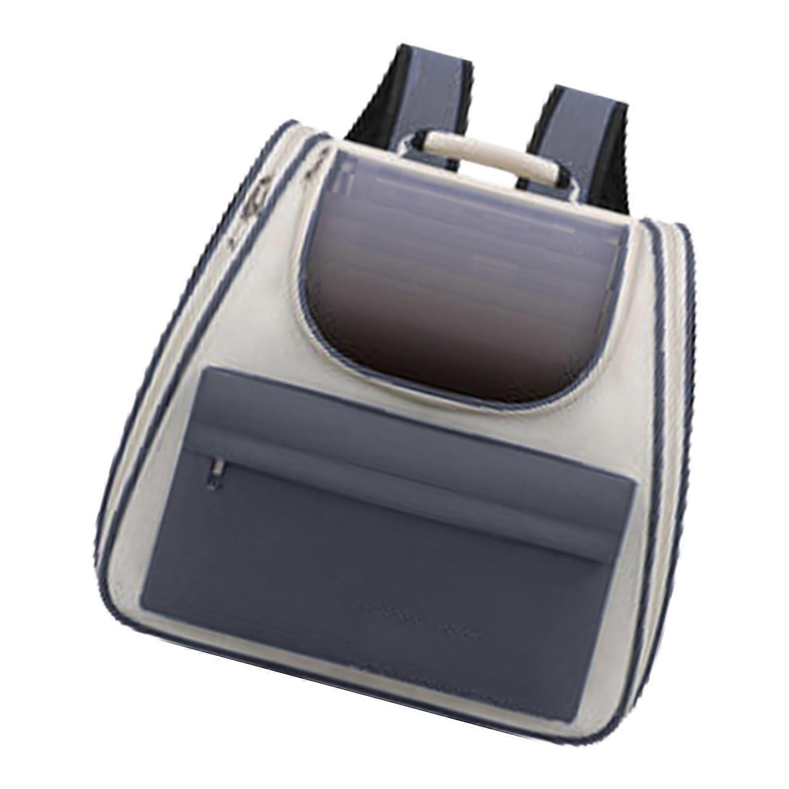 Pet Carrier Backpack, Gray Large Capacity Travel Bag, Soft Breathable Tote for Cats, Versatile Design Rucksack