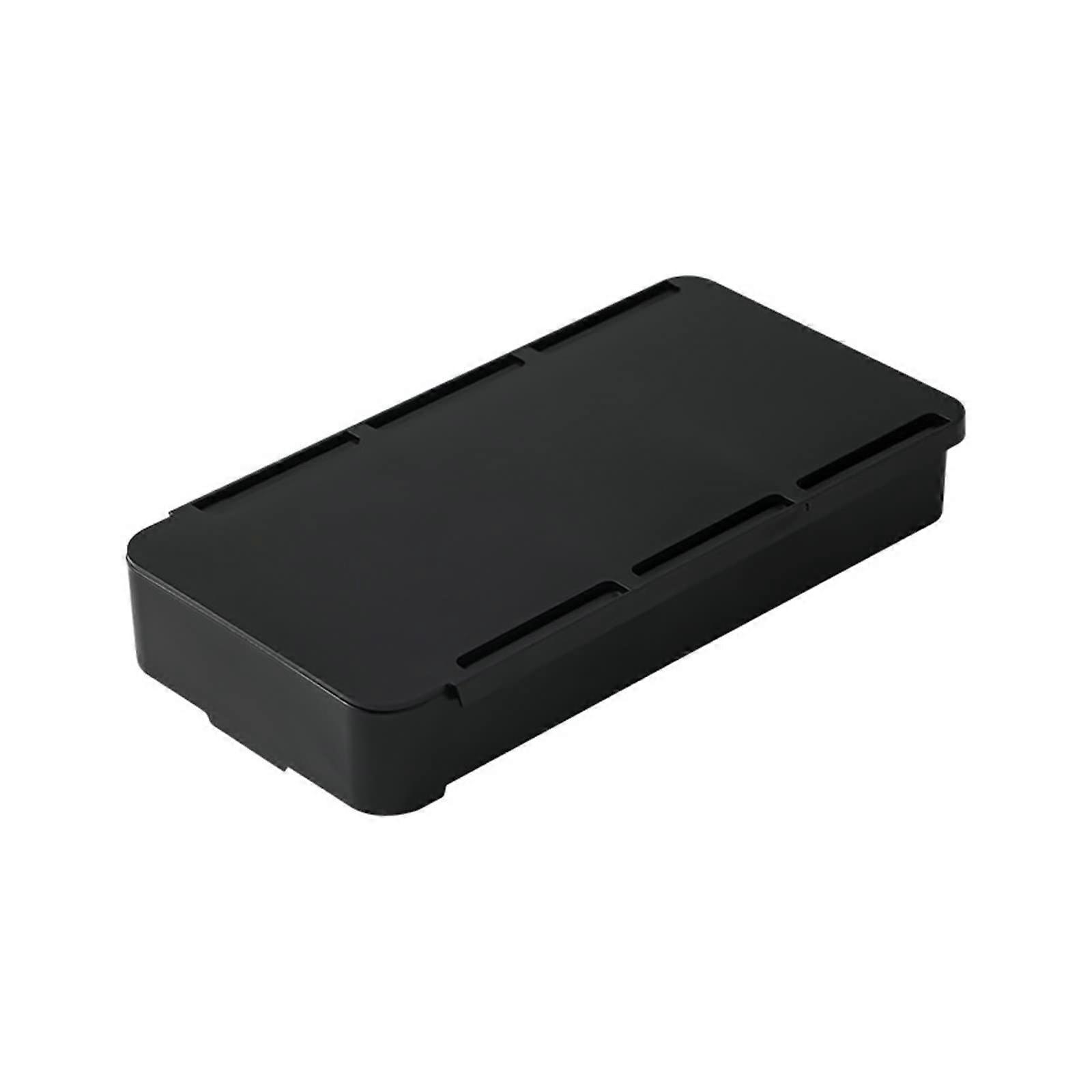 Invisible Drawer Storage Box with Lid, Adjustable Under Desk Organizer for Home, Office, Dorm, Cosmetics, and Stationery