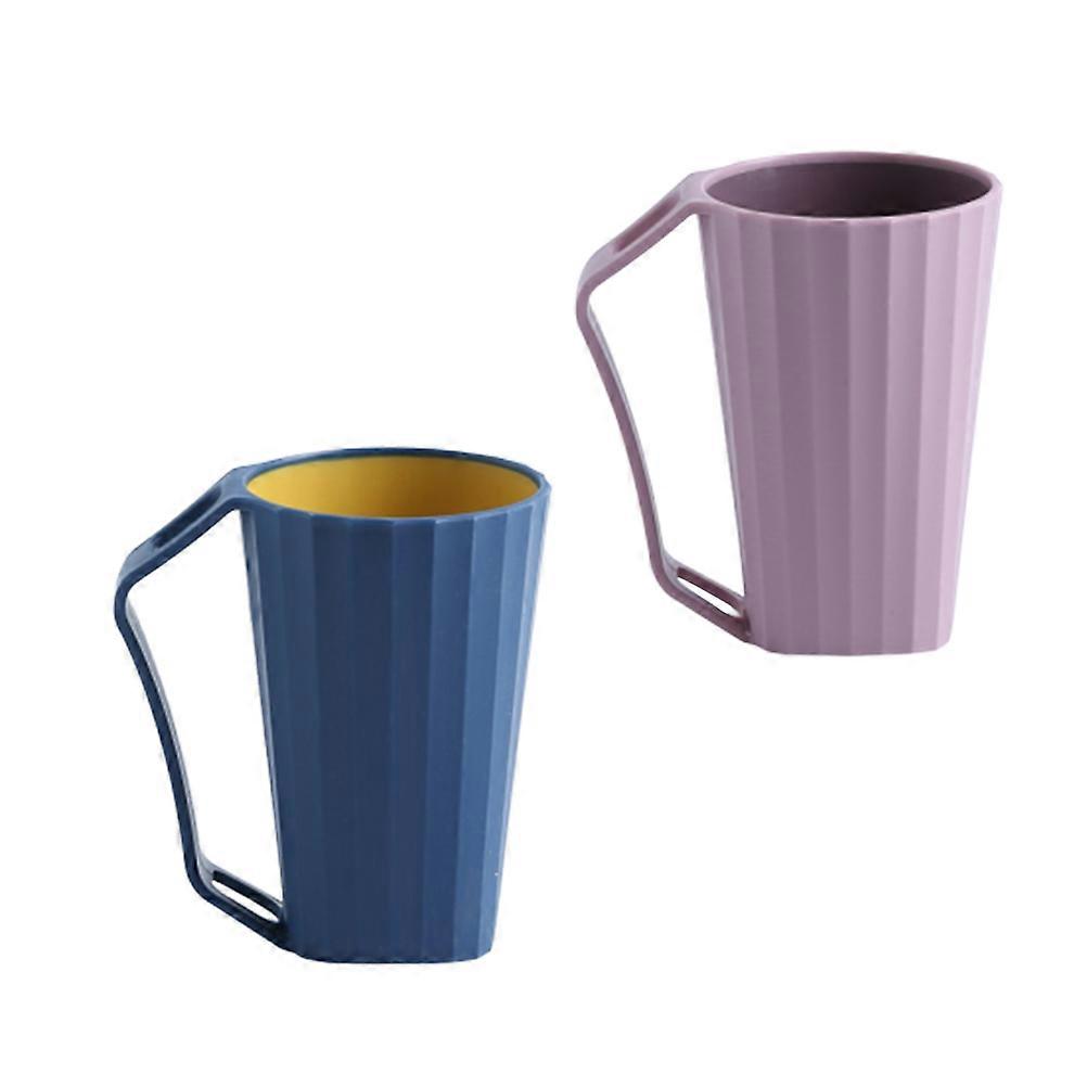 Creative Tooth Cup Portable Design Storing Toothbrush Couple 2Pcs