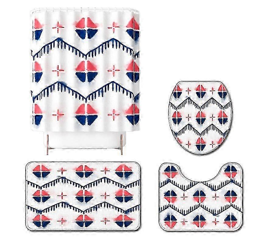 Mng Flower Print Badeværelse Skridsikkert måttesæt