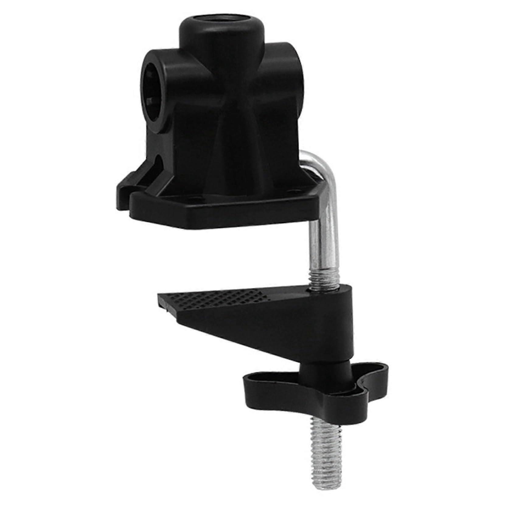 Desk Clamp, 0.47 Inch Hole Table Clamp Holder, Plastic and Metal Desk Lamp Clip, Portable Removable C Bracket with Adjustable Base Clamp