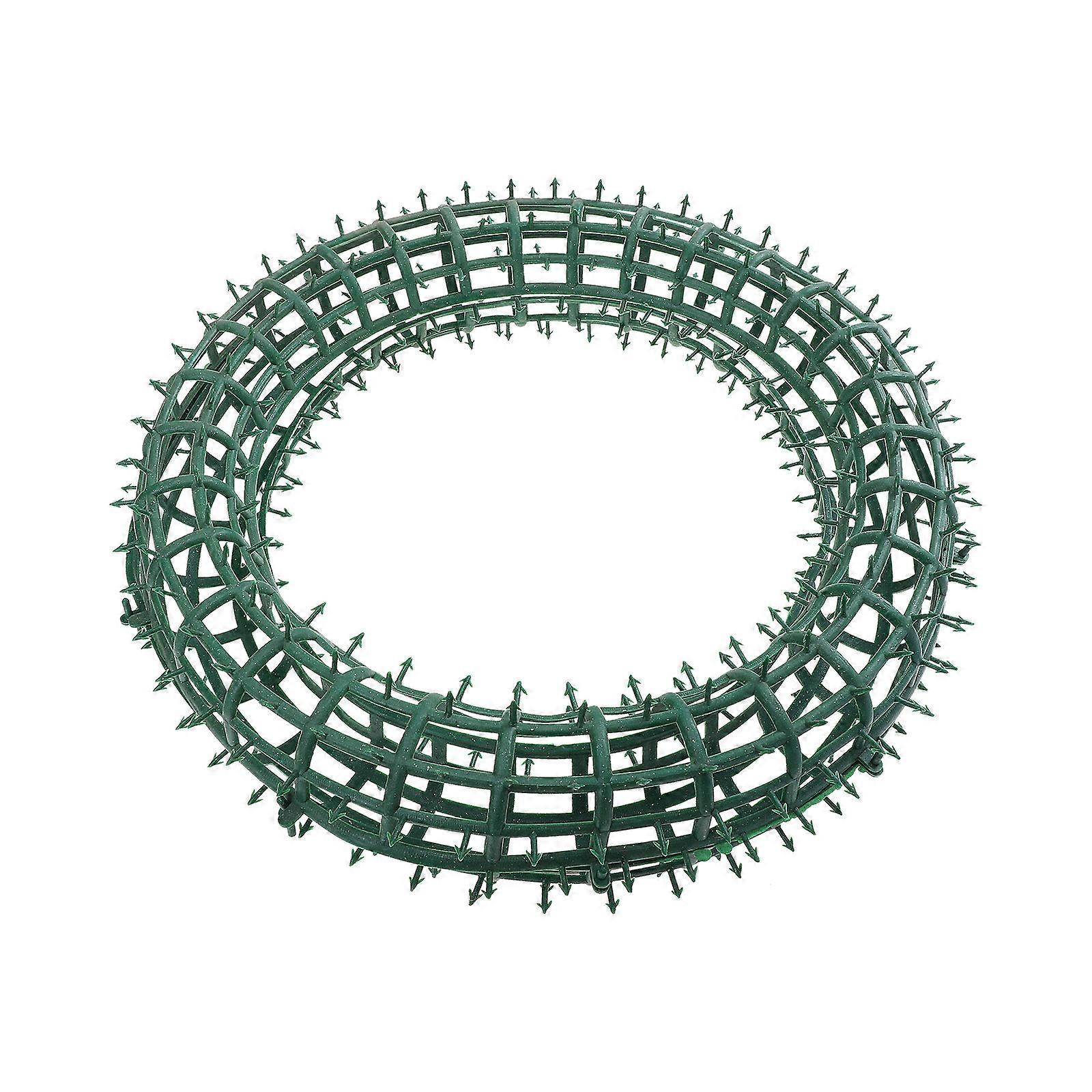 Flower Wreath Hoops for Decoration with Solid PP Frame in Green Color 2 Pcs