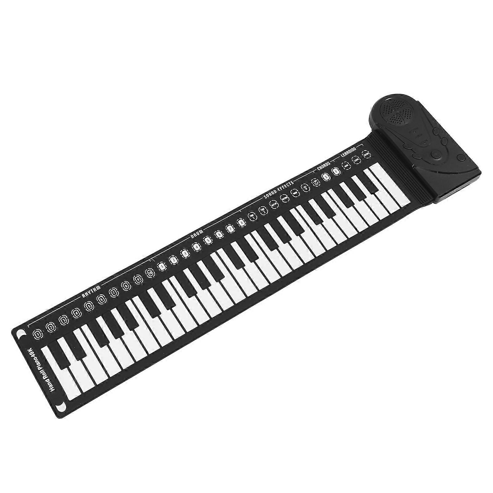 Portable Folding Piano 49-Key Hand Rolled Electronic Keyboard Children School-Age Children 1Set