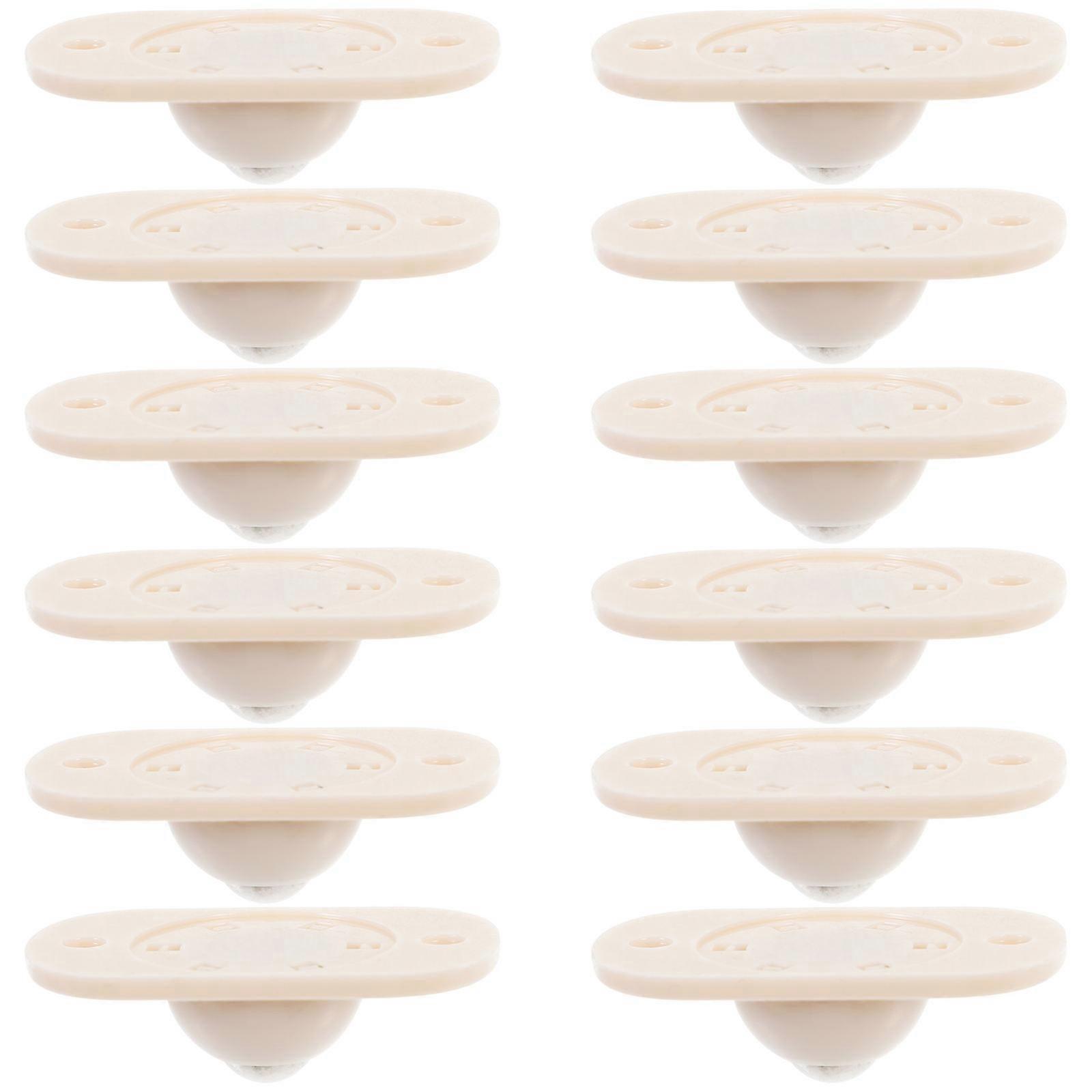 Self Adhesive Caster Wheels 360 Degree Swivel Replacement for Storage Box Furniture Trash Bin 4.40X2.70X1.70CM 12Pcs