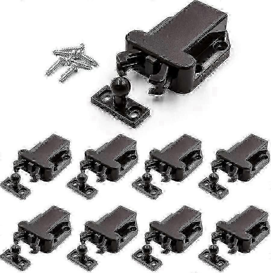 8 Pack Push Latchtouch Latch Safe Push Latchrebound Self-locking Deviceopen Catch Lock Drawer Cabinet Catch Touch Latch Cupboard Bedroom