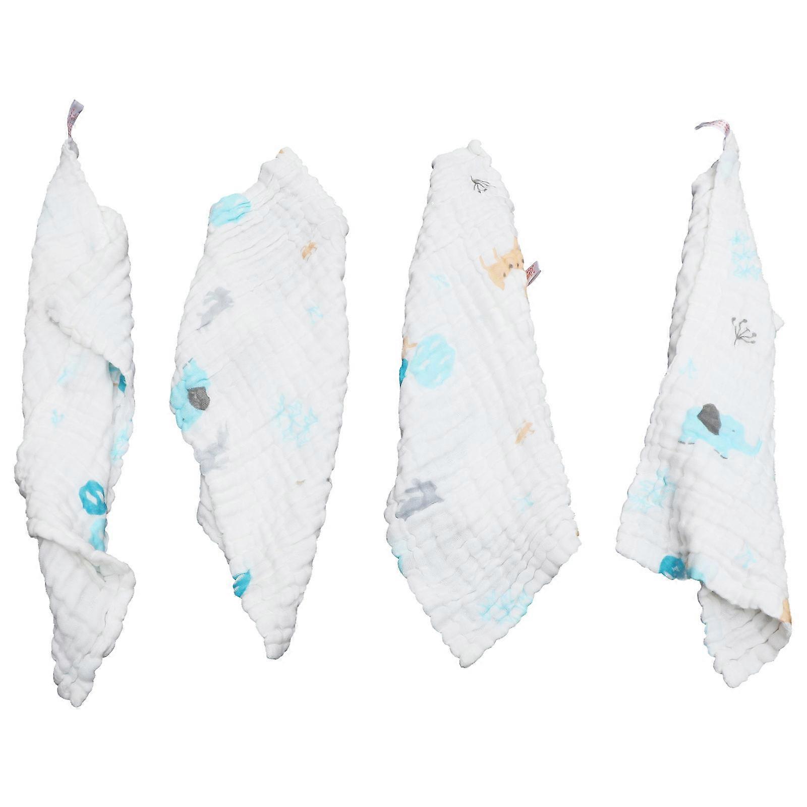 Newborn Handkerchief Baby Cotton Handkerchief Assorted Color 40x25x1cm Cleaning 4Pcs