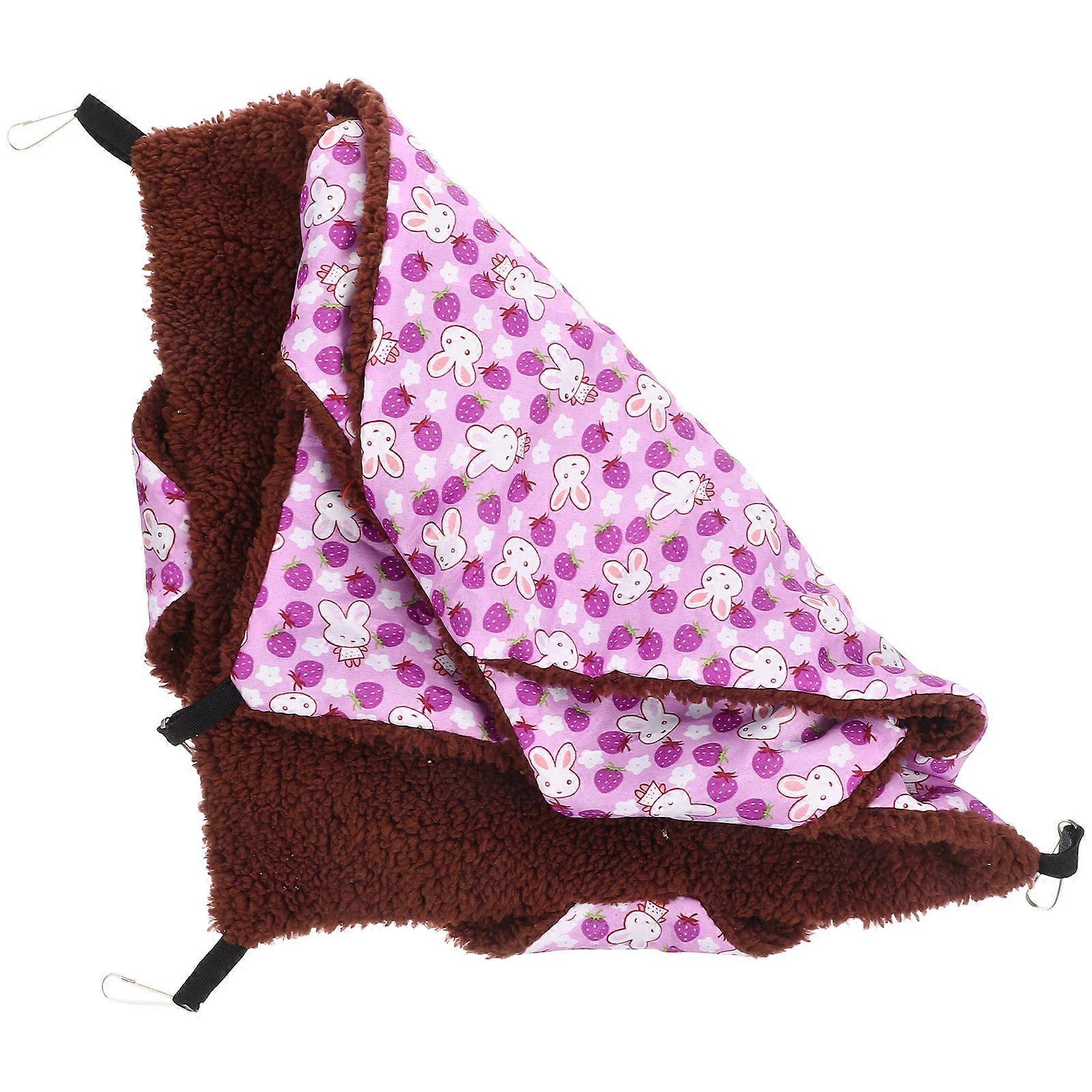 Pet Cage Hammock Soft Hamster Warming Nest Sleeping Bed Comfortable and Breathable 11.8×11.8×0.4in 1Pcs