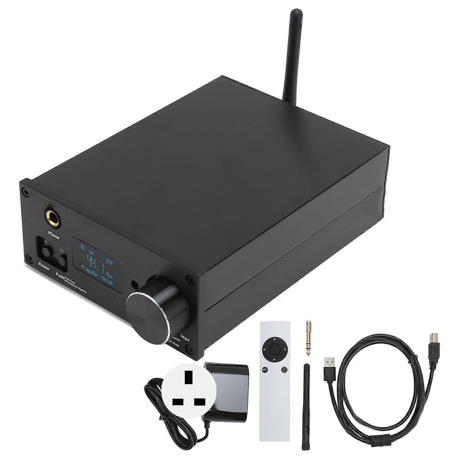 Bluetooth Sound Decoder with LDAC, 9038 Chip, USB Power Amplifier, UK Plug, 100-240V