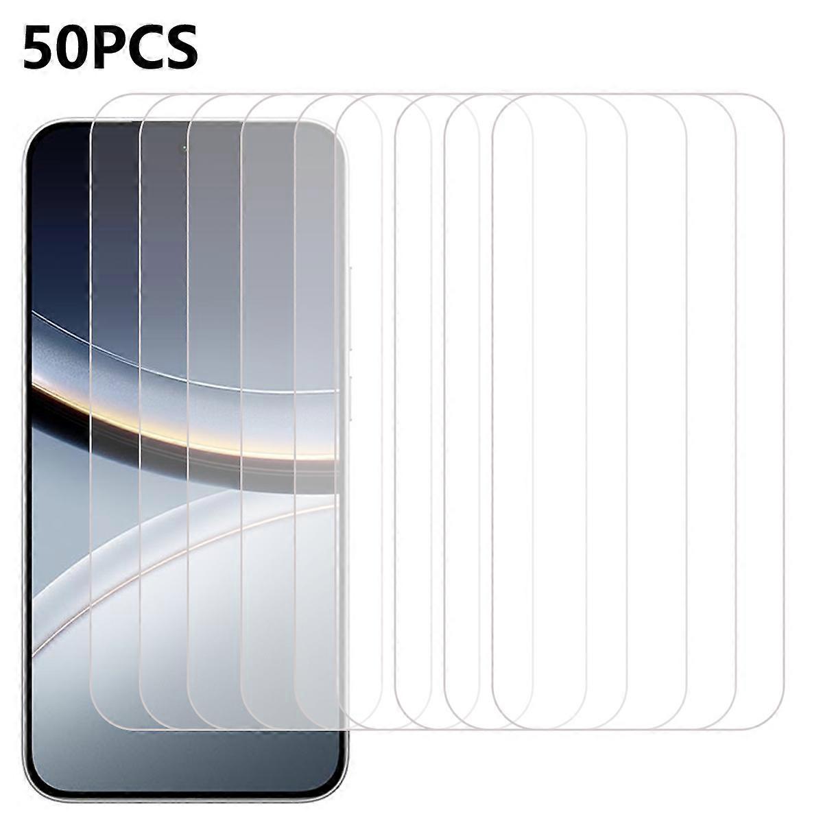 50 قطعة ل Xiaomi Poco F7 5G / Redmi Turbo 4 Pro 5G واقي شاشة فيلم زجاجي مضاد للخدش