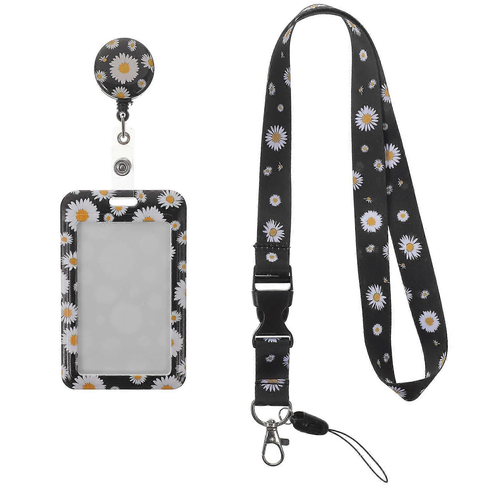 Card Badge Holder With Lanyard Holding Id Cards Name Tags Badges Keys For Various Occasions Scratch Protection Damage Protection 1Set