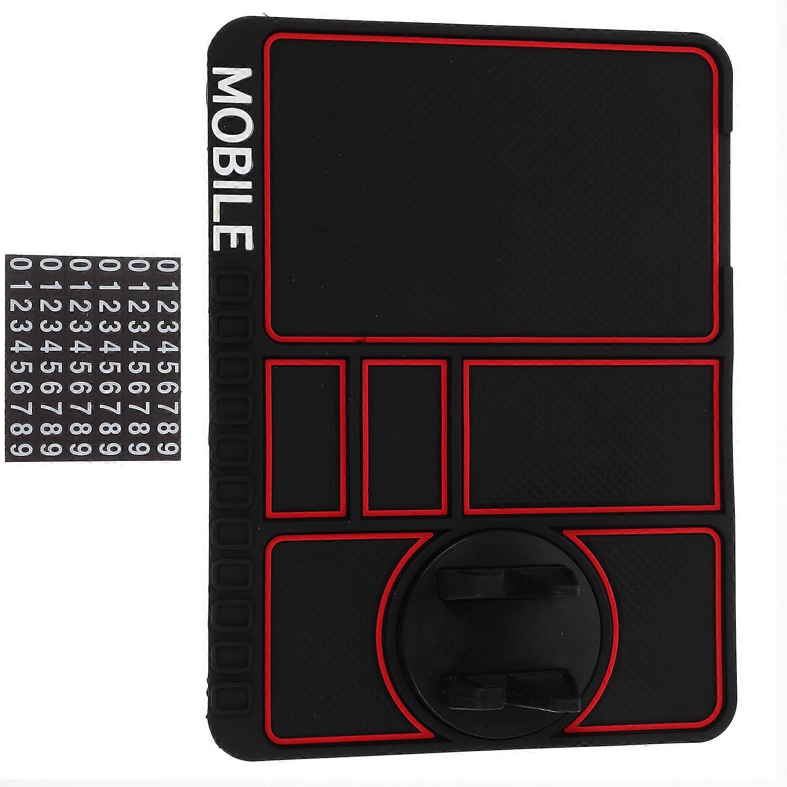 Dashboard Accessories Ascent Car Dashboard Mats PVC Material 25.00X18.50X0.50CM Red Item Organization 1 Set