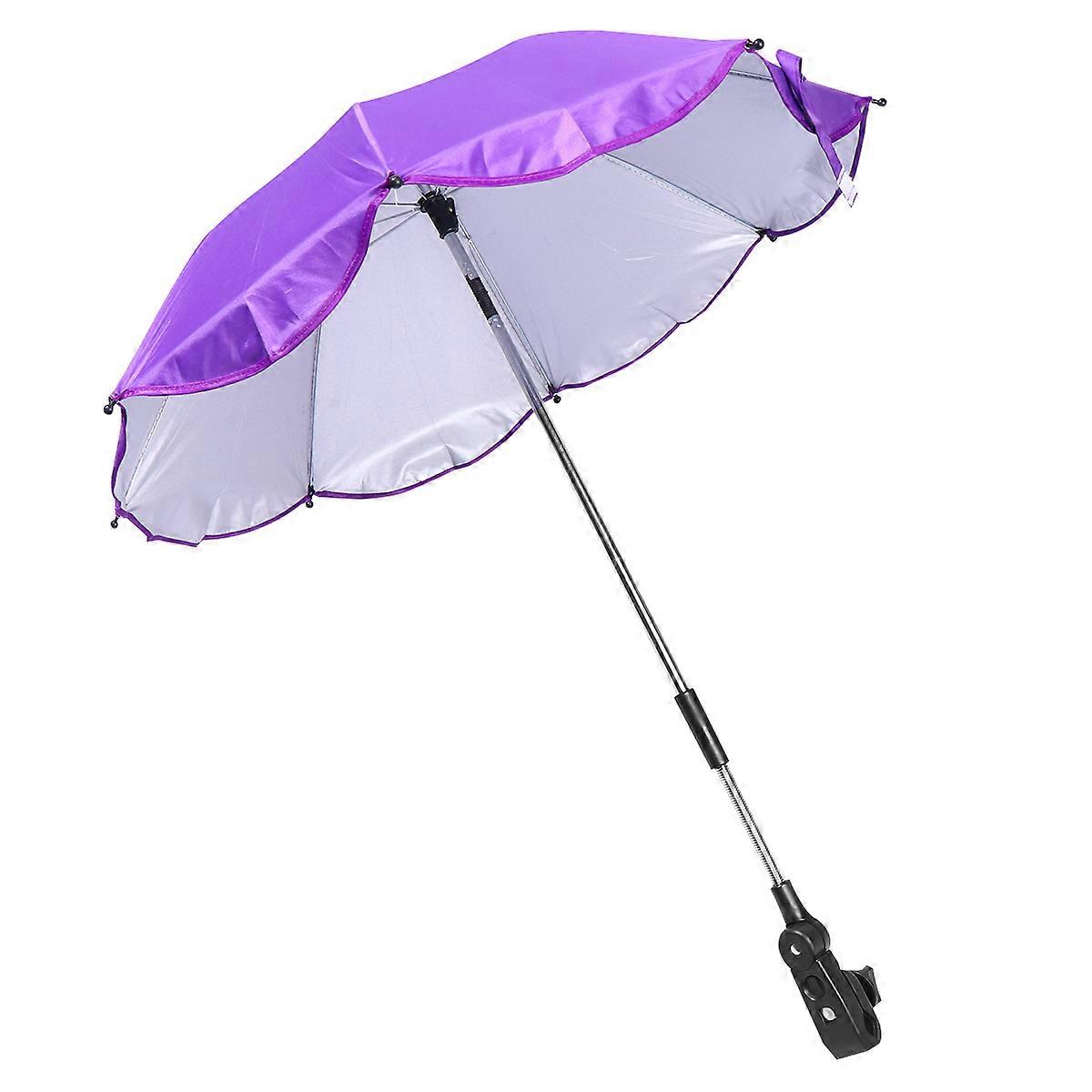 Multifunctional Stroller Umbrella with UV Protection – Durable Sunshade for Outdoor Use, Easy Installation, Purple Color