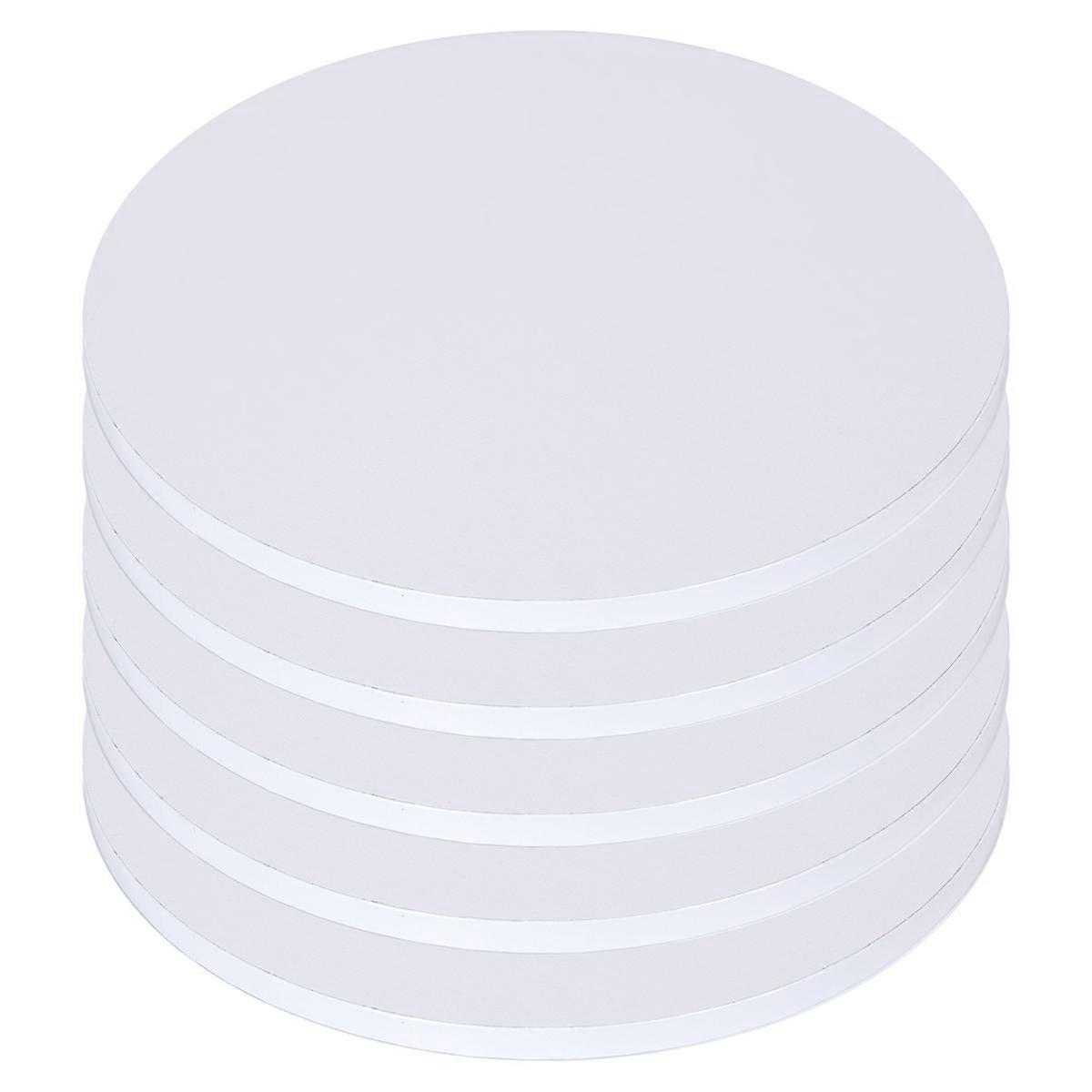 Placas do bolo, placas do bolo do cilindro do bolo de 12 polegadas redondas de 12 polegadas - base Multi-mergulhada curvada do bolo para exposições 5PCS