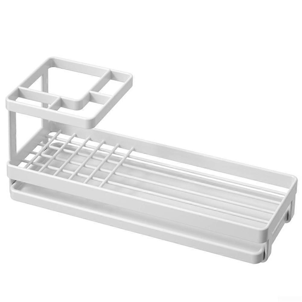 Compact Toothbrush Holder for Limited Work Surfaces, White, Space-Saving Design, Fits Bathroom Counters and Vanities