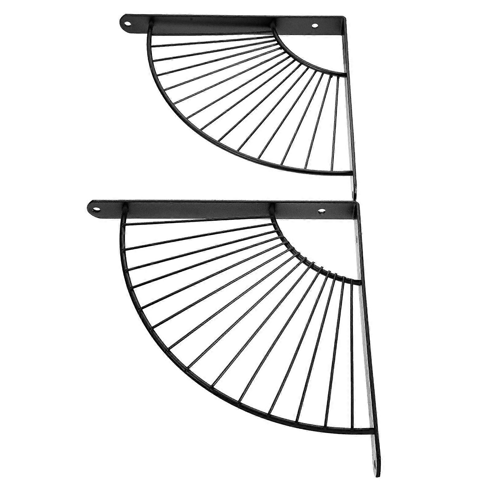2pcs Fan Shaped Shelf Support Brackets for Wall Hanging Decoration Sector Bracket