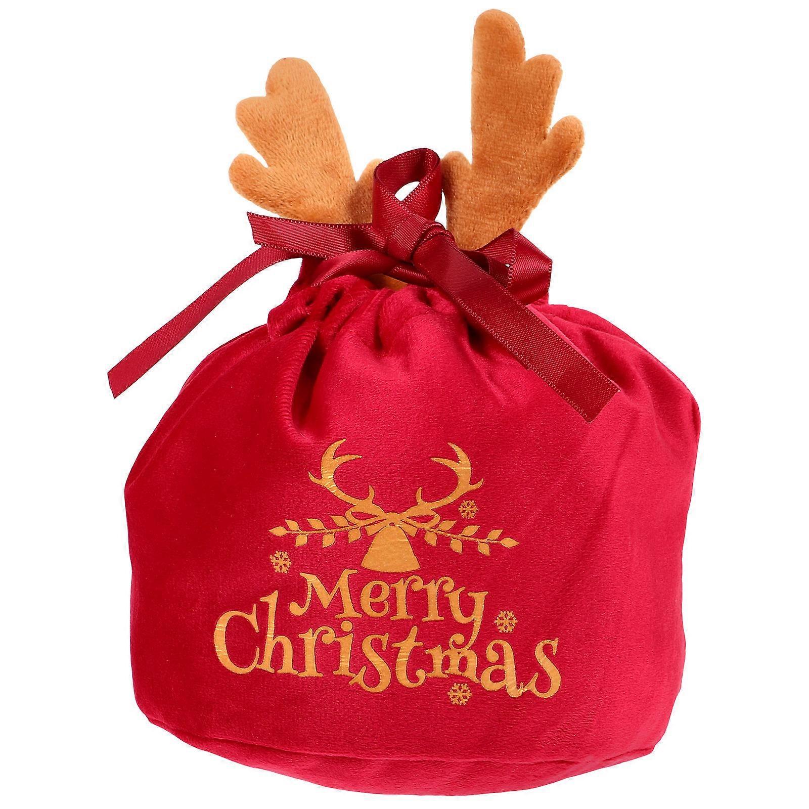 Christmas Drawstring Bag with Large Capacity for Treats, Sweets, and Holiday Decor – Festive Design Storage Bag for Candy, Cookies, and Christmas
