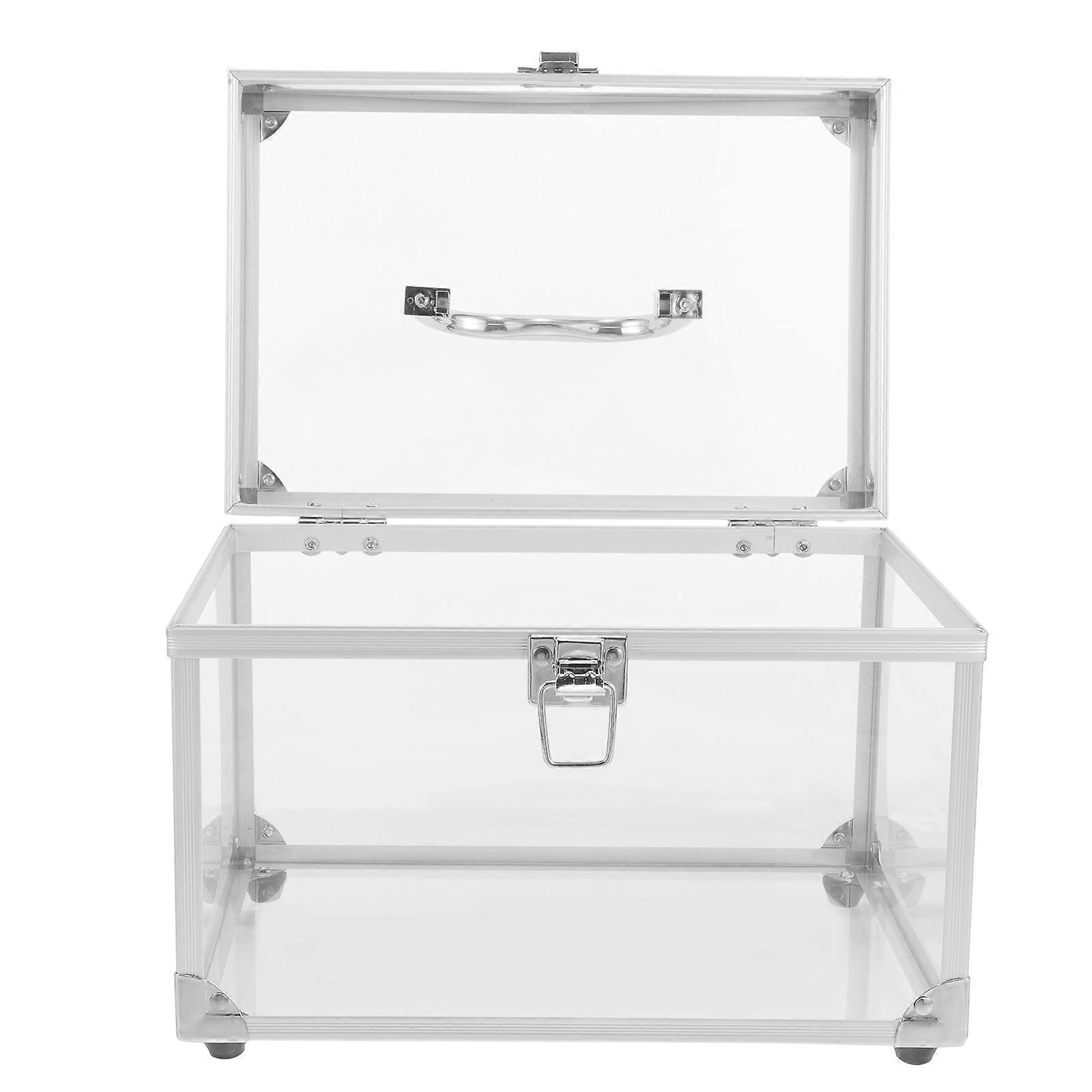 Portable Clear CD Storage Box with Handle – Stackable DVD Organizer Container for Music, Movies & Games – Compact Case for Use