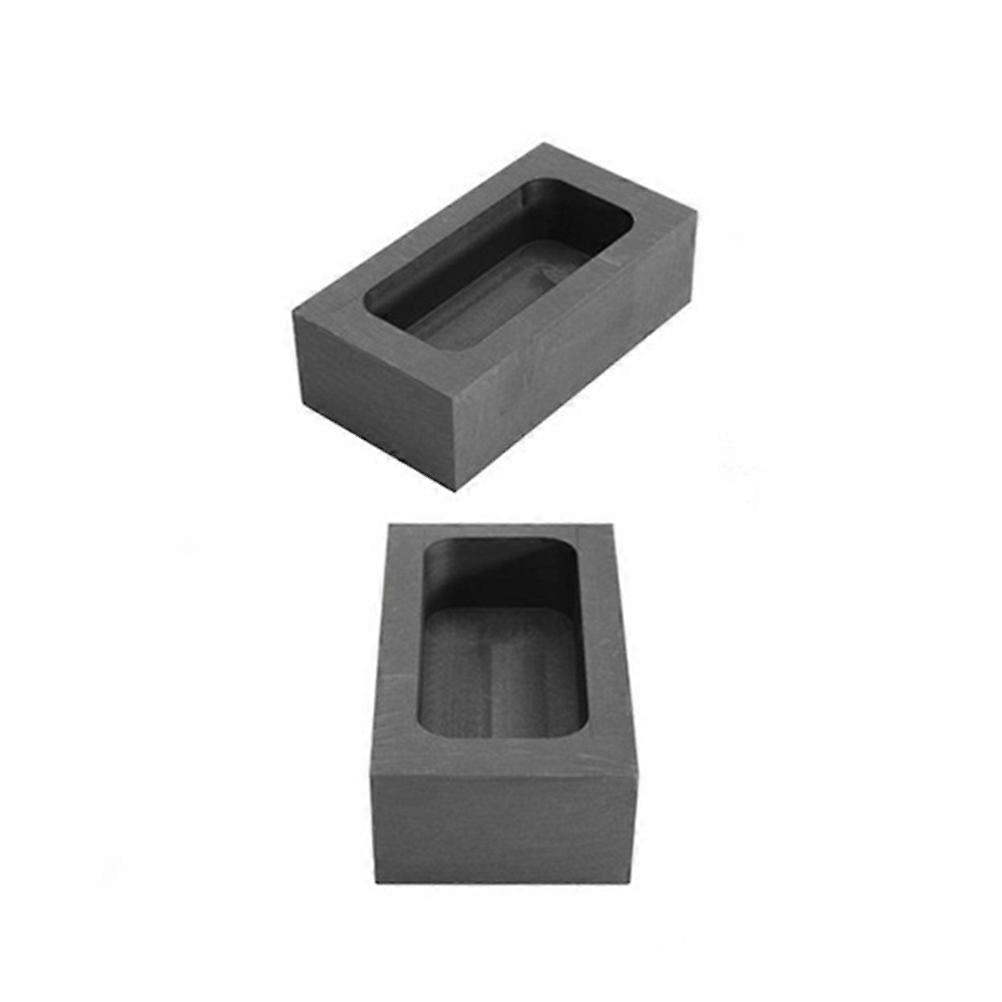 Graphite Ingot Block Molds For Casting Metals Melting Furnace Rectangular Shape Acid And Alkali Resistance 125x60x40mm 1Pcs