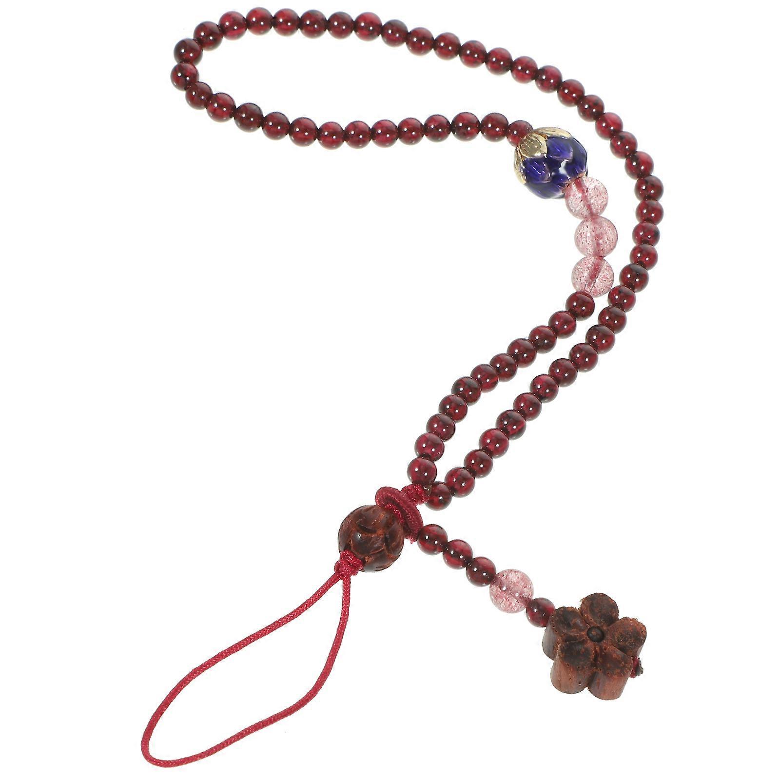 Unique Phone Lanyard With Charm For Mobile Phone And USB Disk Brown Short Design 1Pc