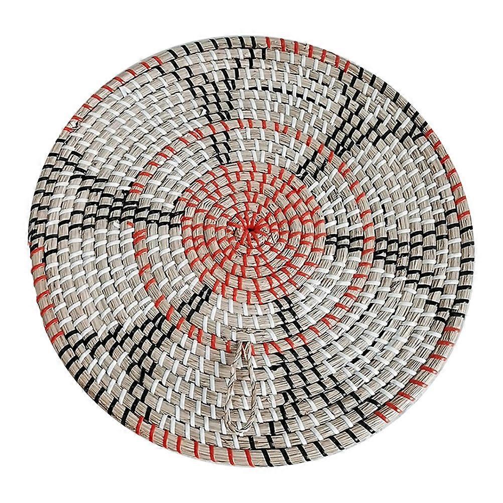 Dinning Table Mat Insulation 1Pc Hand Woven Straw Placemat Assorted Color 30x30cm Anti-Slip Table Protection