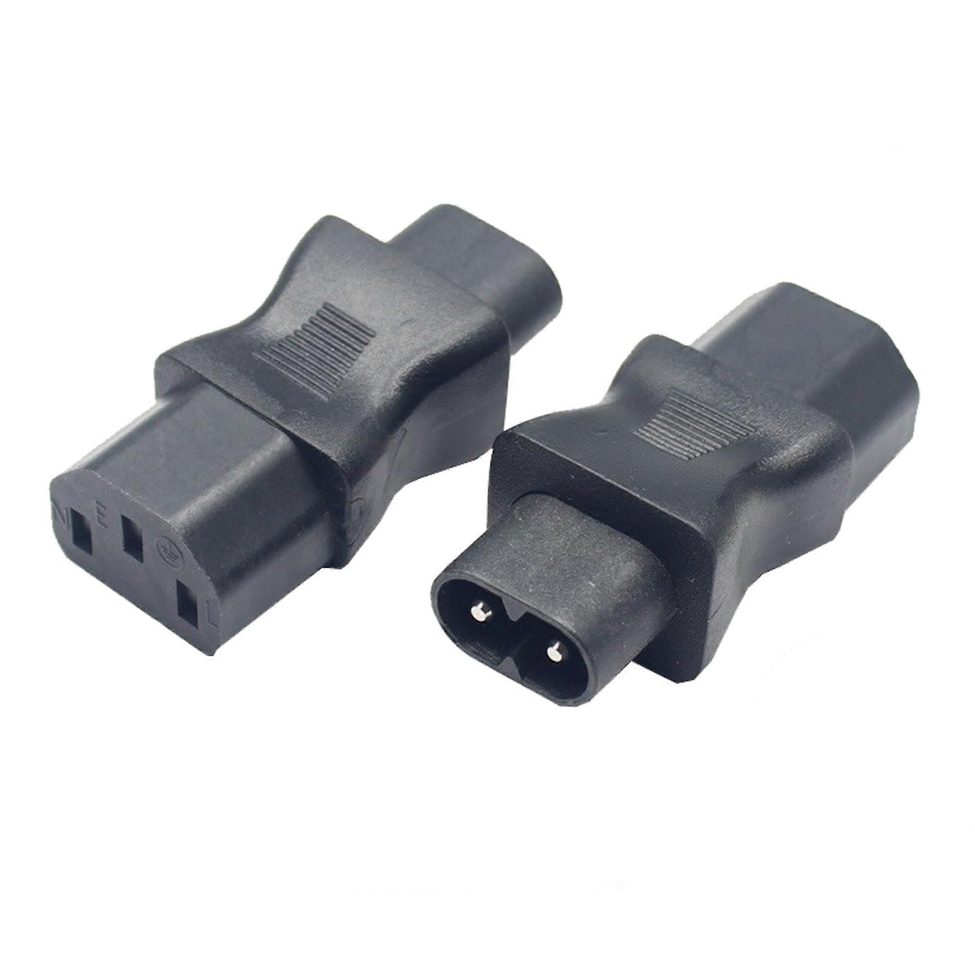 IEC320 C13 to C8 Power Adapter C8 Male to C13 Female Converter (2 Pieces)