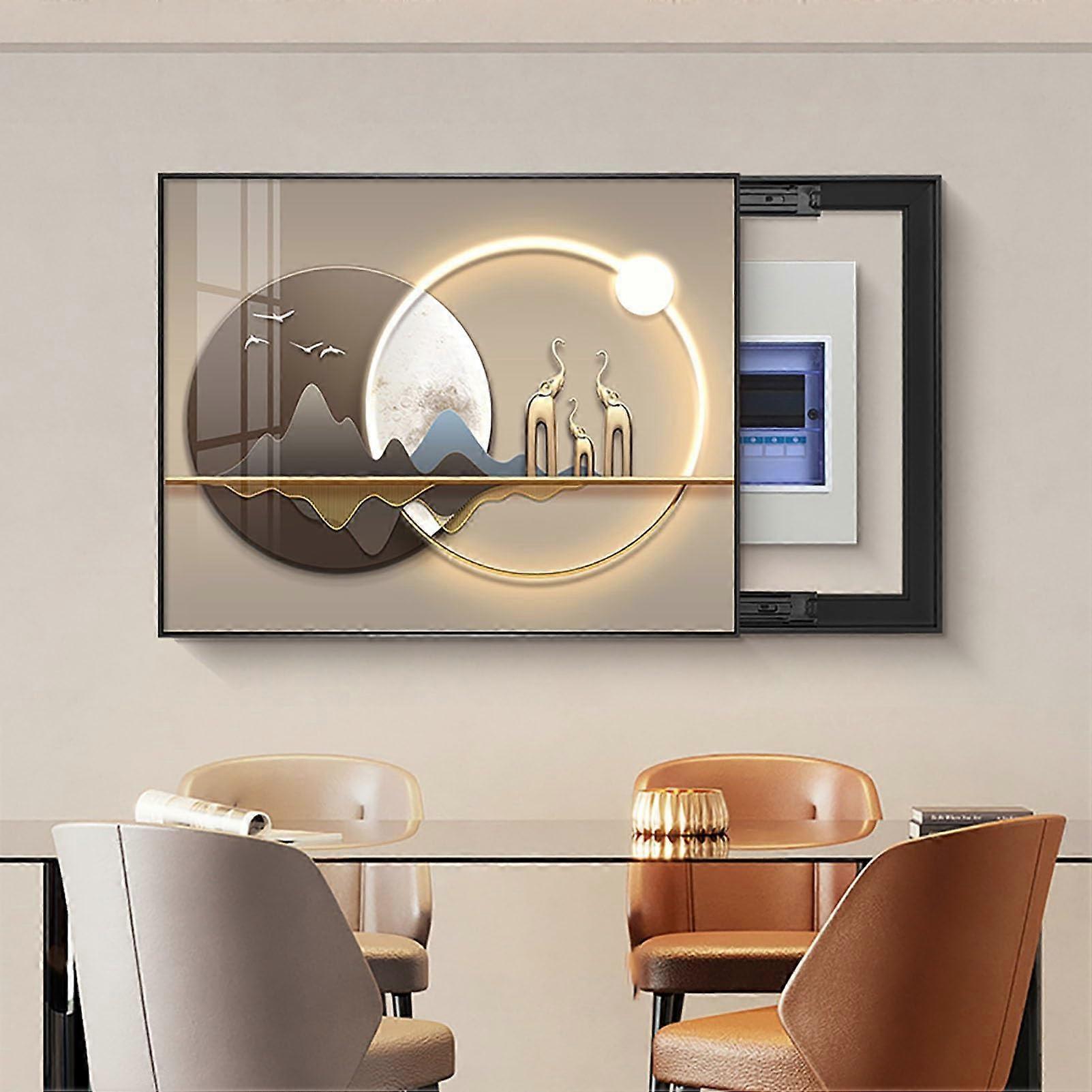 Decorative Painting with Hidden Electricity Meter. PushPull Design. 50x40CM (19.6x15.7in) 011