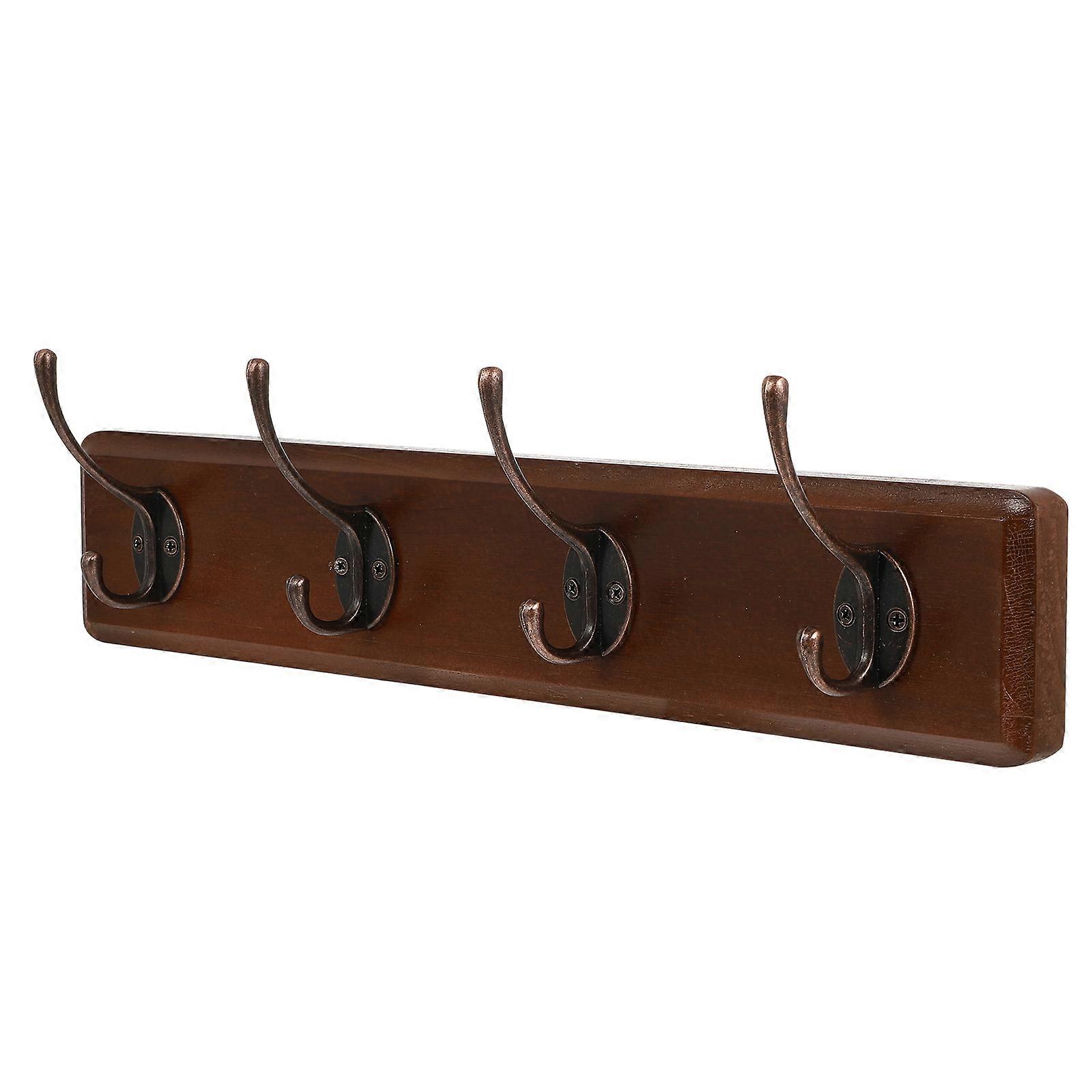 Wall Hook Rack for Home Use Coffee Alloy Decorative Hooks with Good Bearing Capacity 7.9 Inches