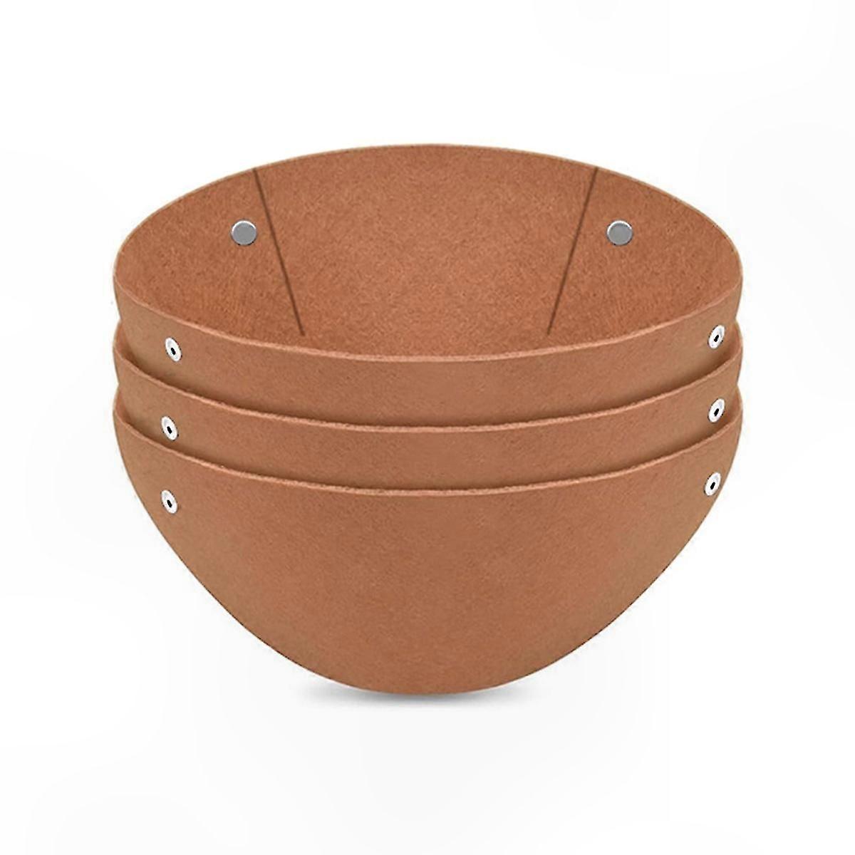 3-Pack Round Felt Planter Basket Liners for Hanging Planters