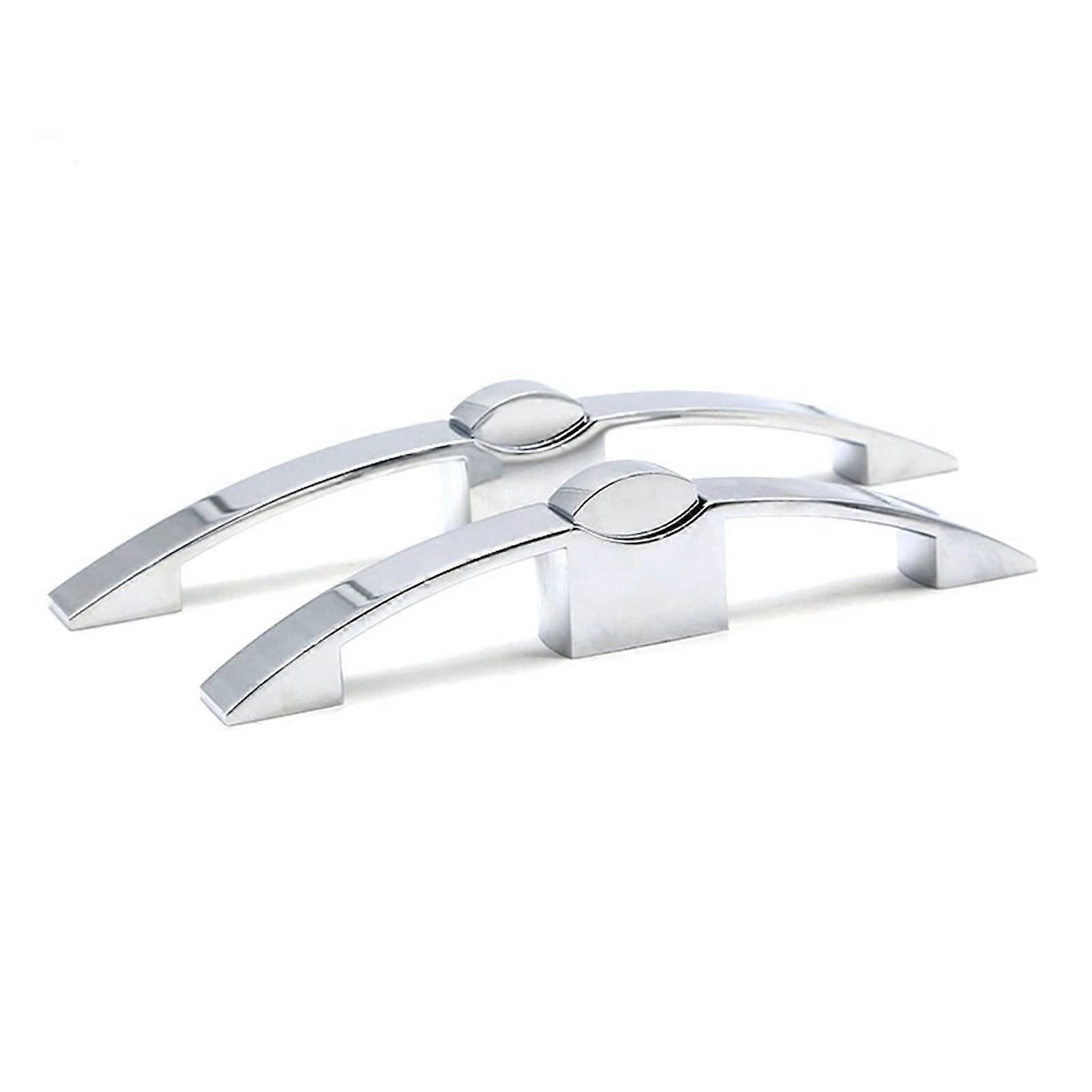 RV Door Handle with Zinc Alloy Locking Knob, 160mm Pitch Chrome Finish, Compatible with RV Cabinets and Locking Systems